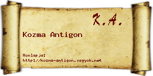 Kozma Antigon névjegykártya